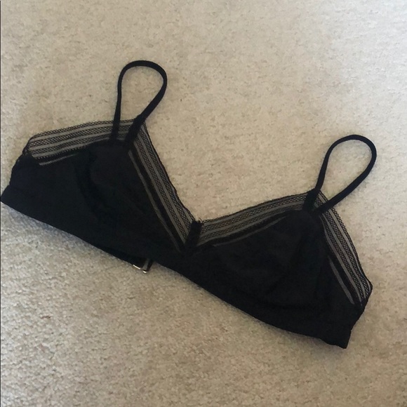 Black Net Mesh Bikini Top - Picture 1 of 3